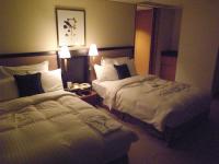 パンパシフィック横浜ベイホテルのスウィートルームの寝室