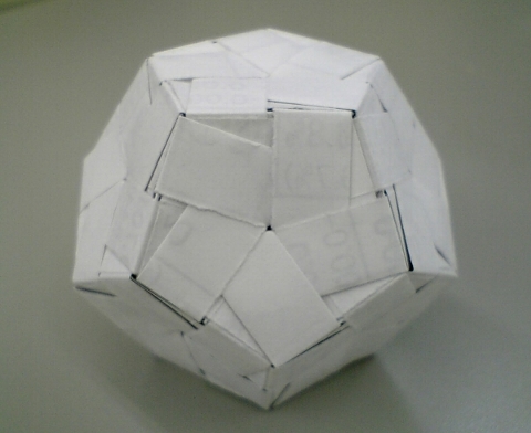 ユニット　折り紙　正十二面体