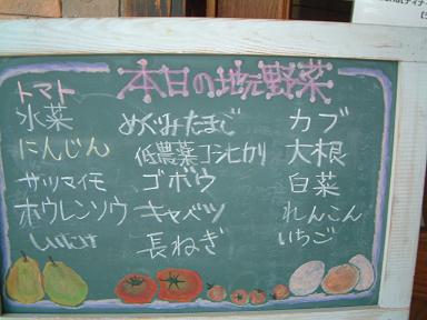 ノラ・クチーナ 野菜の看板