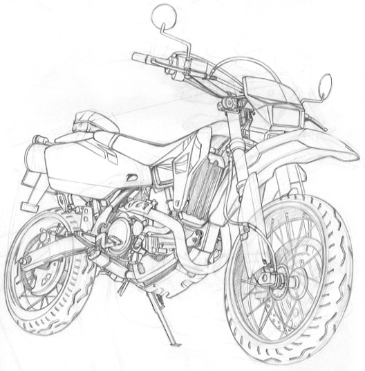 イラストを描こう 漫画絵萌え絵の描き方講座バイク描きのススメ2