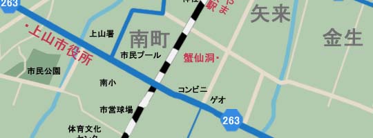 上山市の地図ガイドマップ